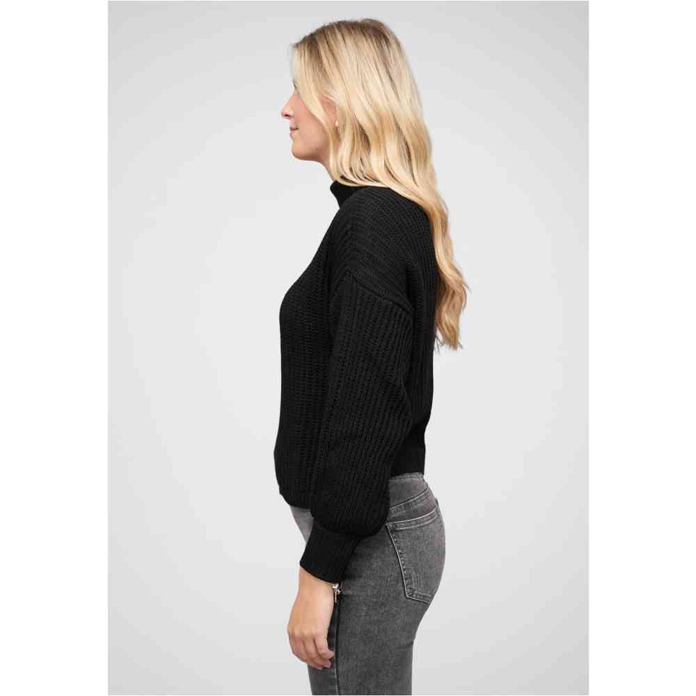 Cloud5ive - Standup turtleneck and Vneck Sweater - Black